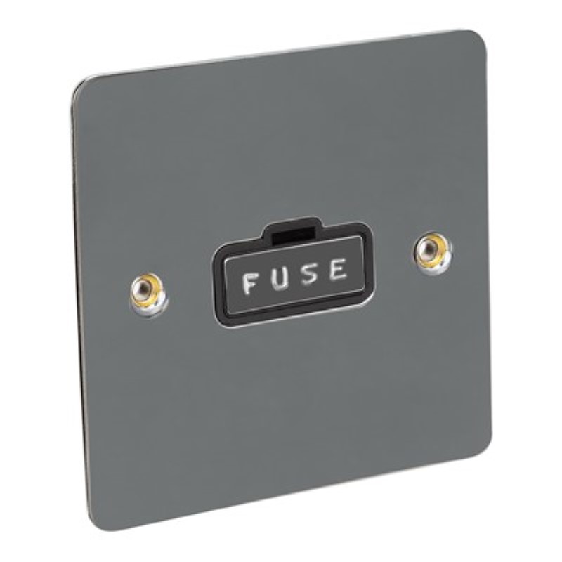 Flat Plate 13Amp Fused Connection Unit *Black Nickel **